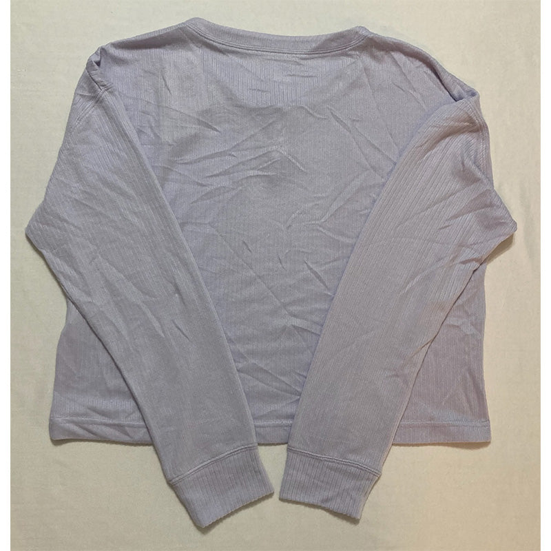 Jenni Ribbed Henley Only Pajama Top Lilac XS
