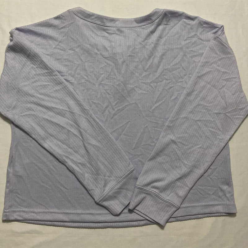 Jenni Ribbed Henley Only Pajama Top Lilac M
