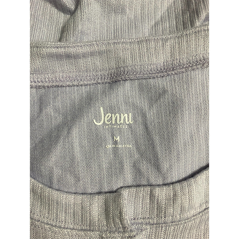 Jenni Ribbed Henley Only Pajama Top Lilac M