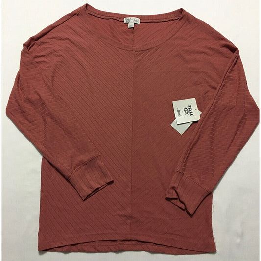 Jenni Style Not Size Super-Soft Long-Sleeve Top Withered Rose S