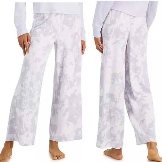 Jenni Printed Ribbed Wide-Leg Only Pajama Pants Pastel Tie Dye 2XL