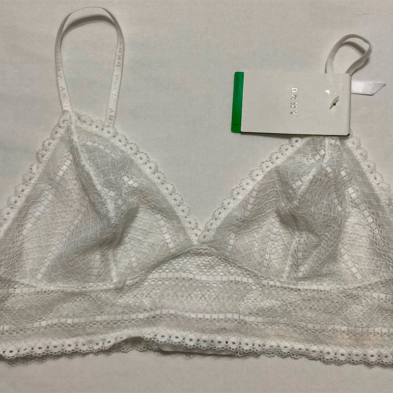 DKNY Intimates Mix Match Lace Bralette White L