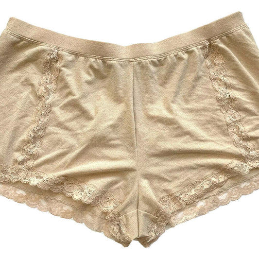 INC Lace-Trim Sparkle Pajama Short Cashew Butter L