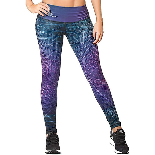 Mountrun Active Colombian  Waisted High Compression Workout Shaping Leggings (Geometric)
