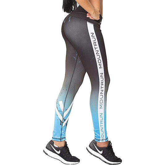 Mountrun Active Colombian  Waisted High Compression Workout Shaping Leggings (Lagos)