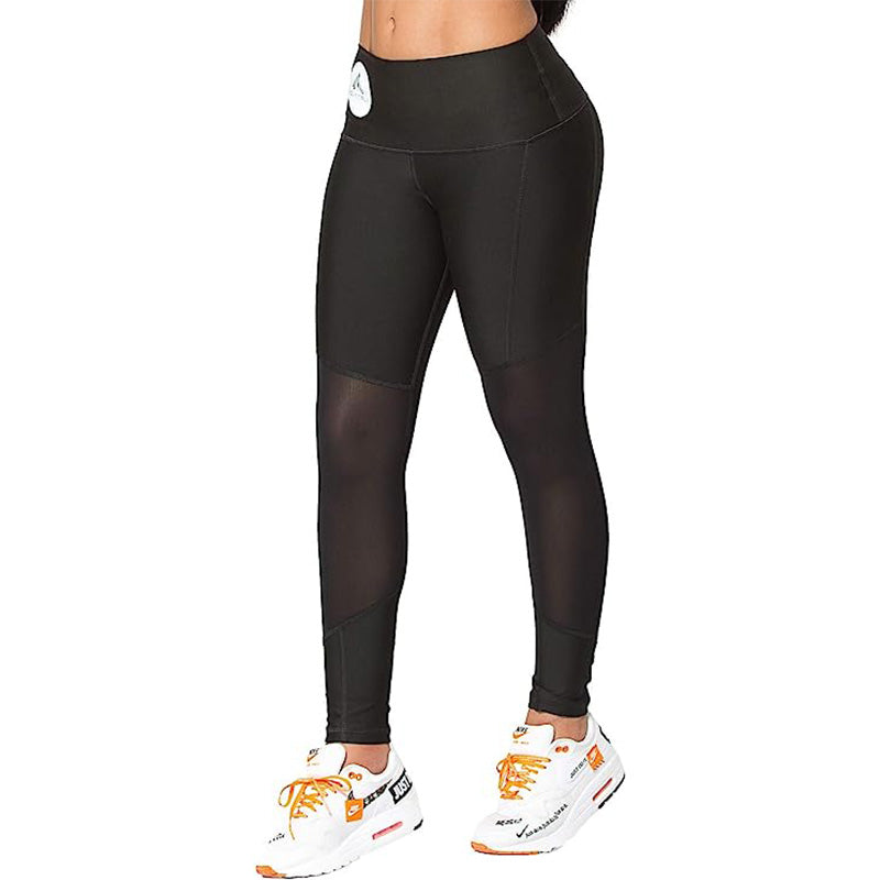 Mountrun Active Colombian Waisted High Compression Workout Shaping Leggings (Mesh)