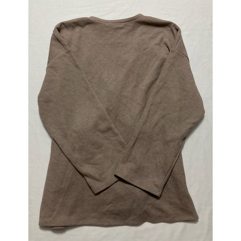Pure Jill Kantha-Stitched Kimono Jacket Coffe M