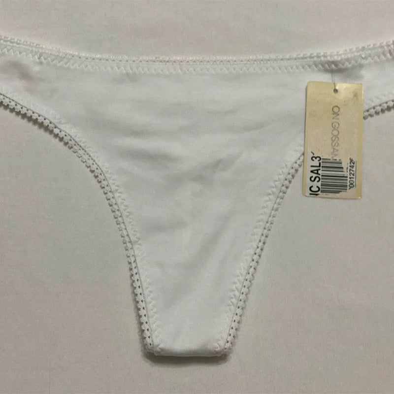 OnGossamer Cabana Cotton Hip-g Panty g String and Thong Panties White S