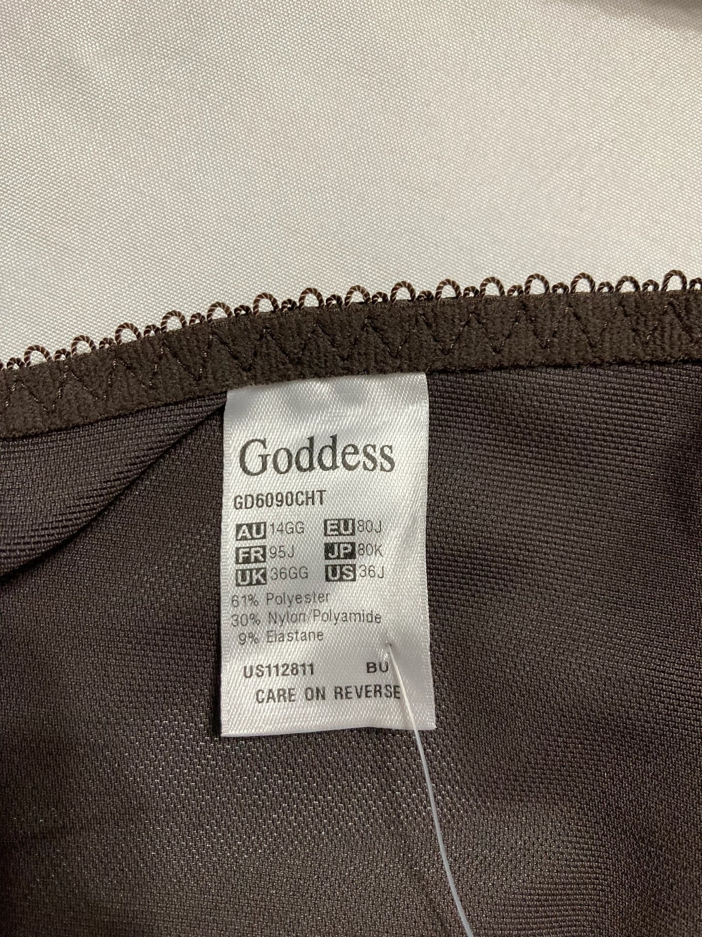 GODDESS Women's Kiera Underwire Bra, Chocolate, 36J