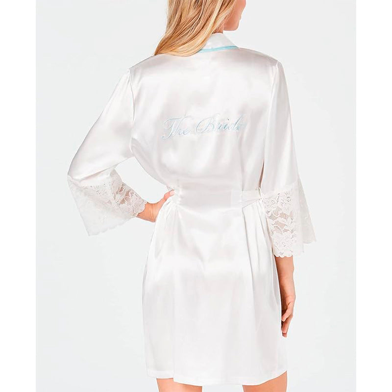 Linea Donatella Womens The Bride Short Satin Wrap White S/M