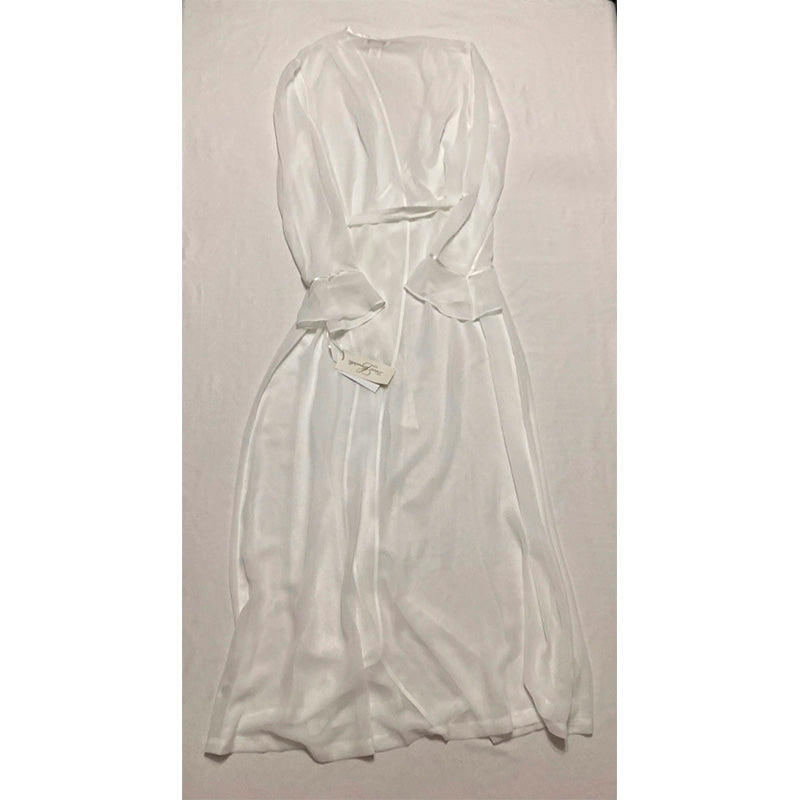 Linea Donatella Chiffon Keepsake Wrap Robe White S
