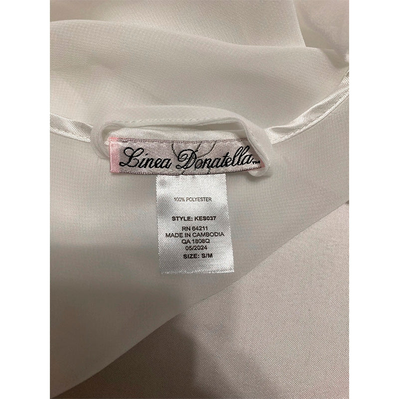 Linea Donatella Chiffon Keepsake Wrap Robe White S