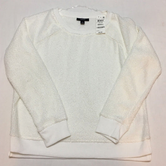 Alfani Sherpa Only Pajama Top White S