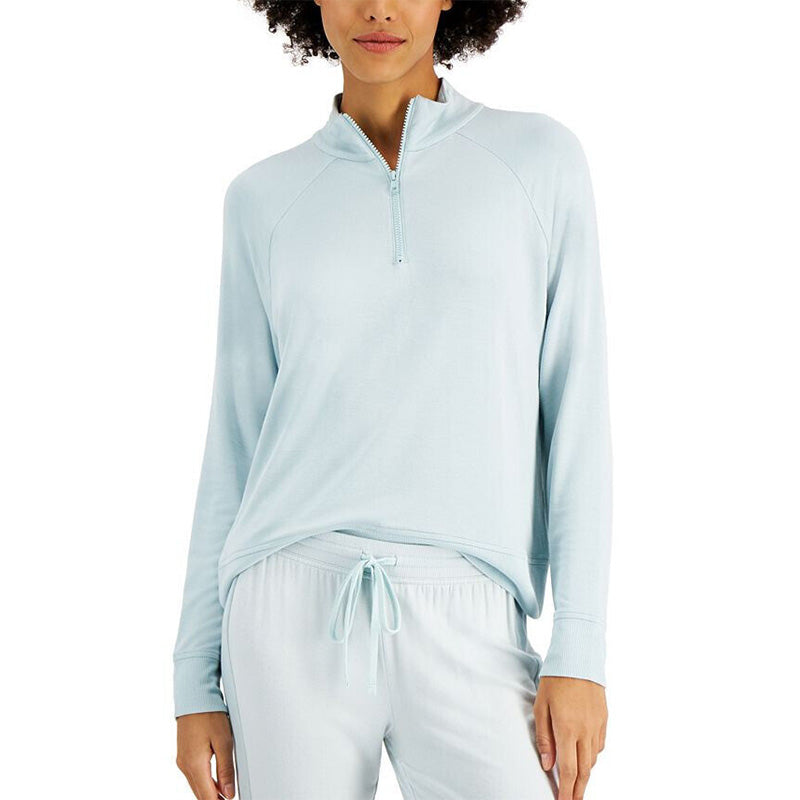 Alfani Quarter-Zip Top Blue 2XL