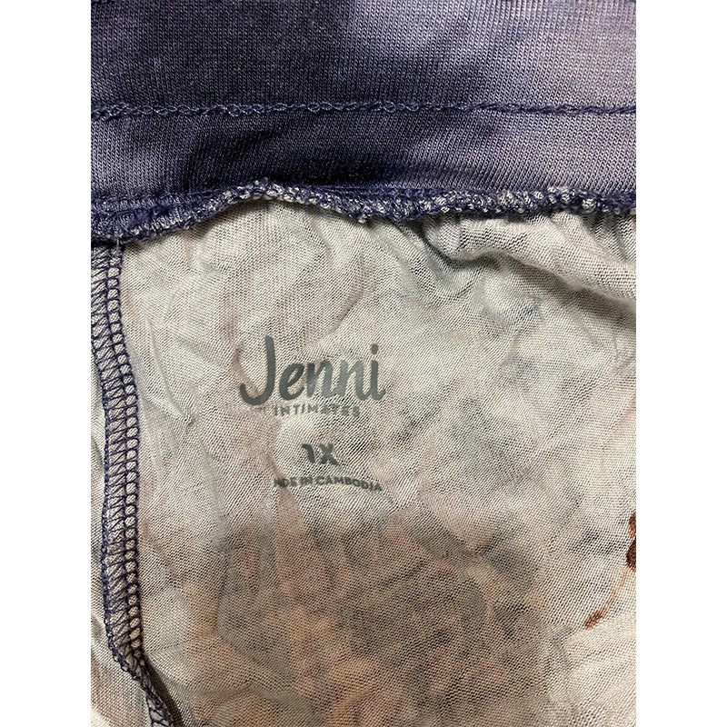 Jenni Printed Smocked Jogger Only Pajama Pants Nairobi Tie Dye 1X