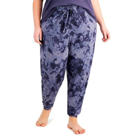 Jenni Printed Smocked Jogger Only Pajama Pants Nairobi Tie Dye 1X