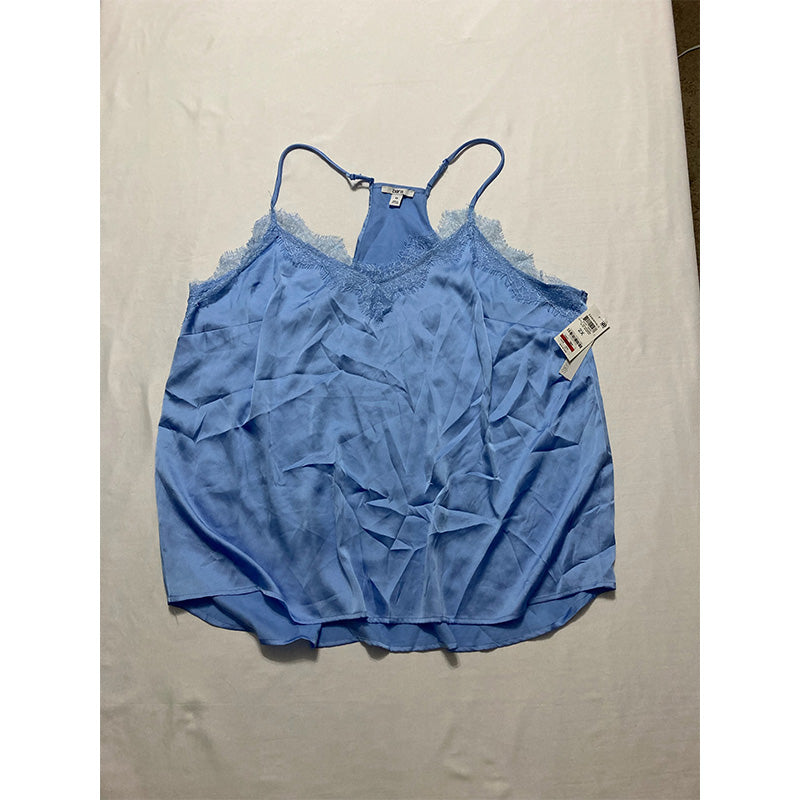 BAR Trendy Plus Size Lace-Trim Camisole Blue 2X
