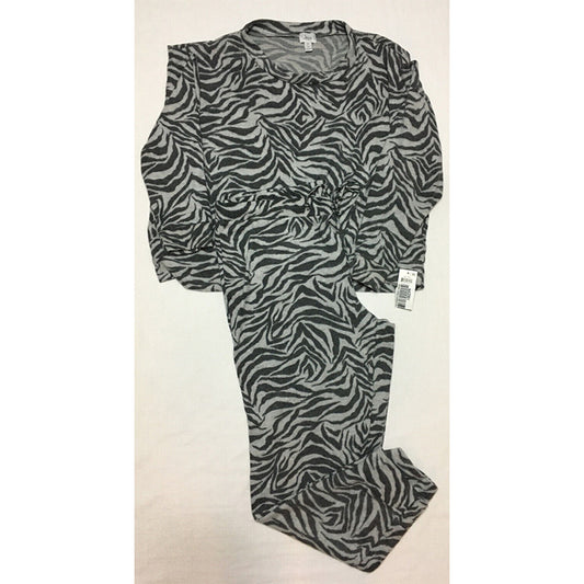 Jenni Zebra Pajama Set Gray 2XL
