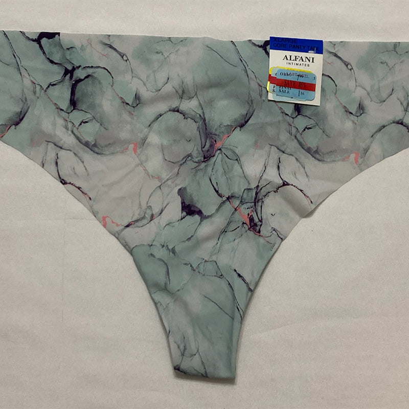 Alfani Laser-Cut Thong Underwear Marble XL