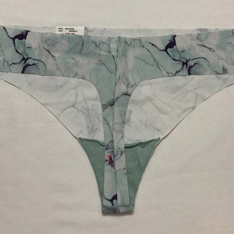 Alfani Laser-Cut Thong Underwear Marble XL