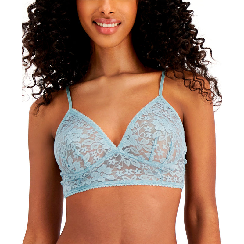 INC Intimates Floral Bralette Bra Blue Amazonite M