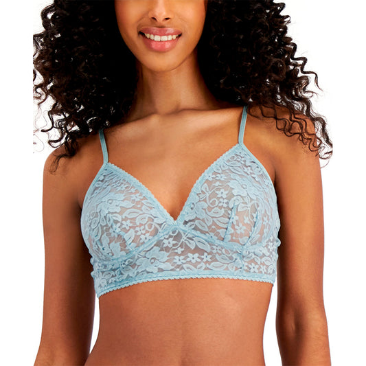 INC Intimates Floral Bralette Bra Blue Amazonite M