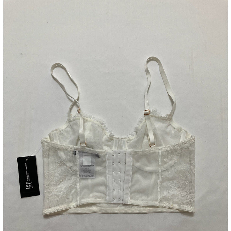INC Lace Bustier Lingerie White M