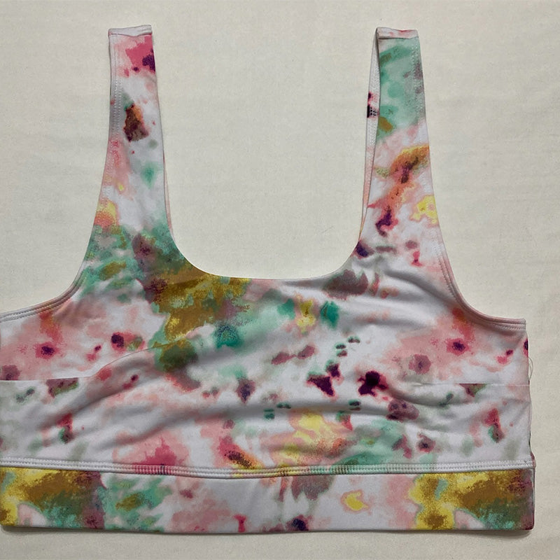 Jenni Square-Neck Bralette Bright Tiedye L