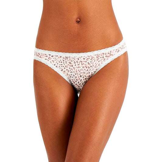 Jenni Lace Trim Hipster Underwear Pink Leopard Print