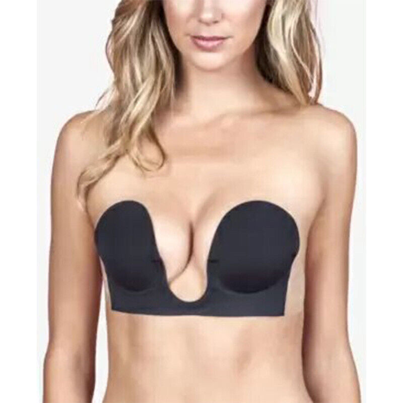 FASHION FORMS U Plunge Backless Strapless Bra Size C Color black