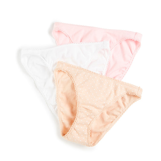 Charter Club 3-Pk. Lace-Trim Bikini Underwear Multicolor 2XL