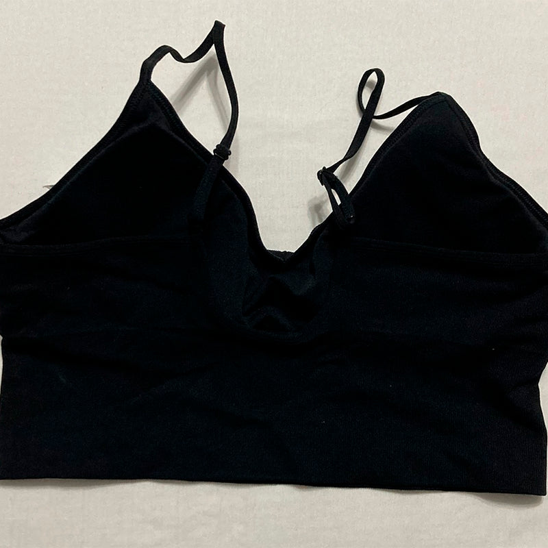 Jenni Seamless Ribbed Bralette Black XL