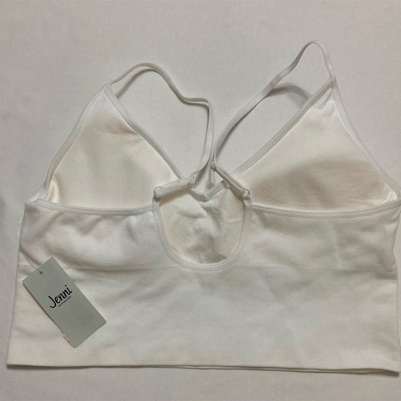 Jenni Seamless Ribbed Bralette White 2XL