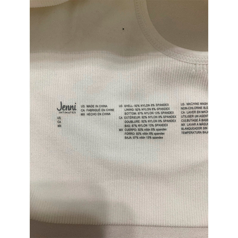 Jenni Seamless Ribbed Bralette White 2XL