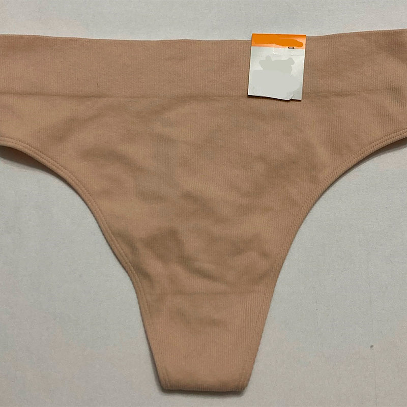 Jenni Seamless Ribbed Hi-Cut Thong Chai 2XL