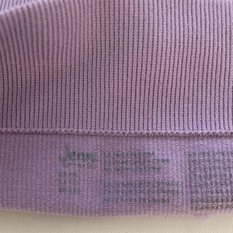 Jenni Seamless Ribbed Hi-Cut Thong Lilac 2XL
