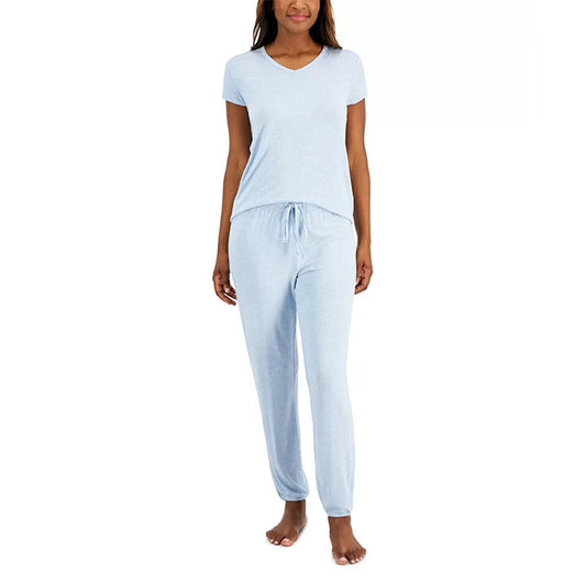 Charter Club V-neck & Jogger Pajama Set Blue S