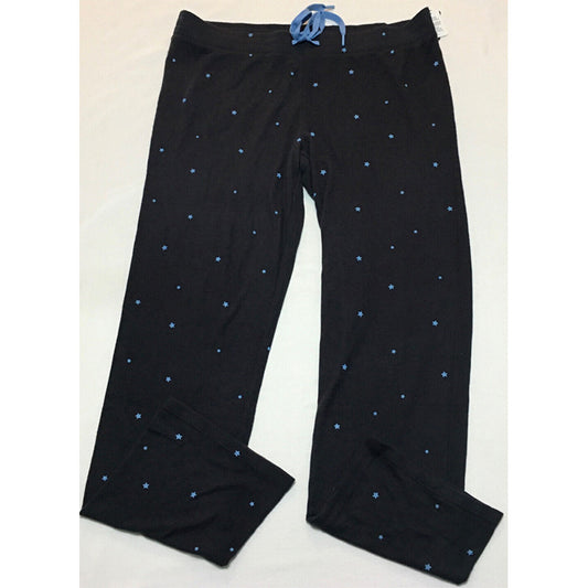Insomniax Cotton Knit Printed Only Pajama Pants Navy XL