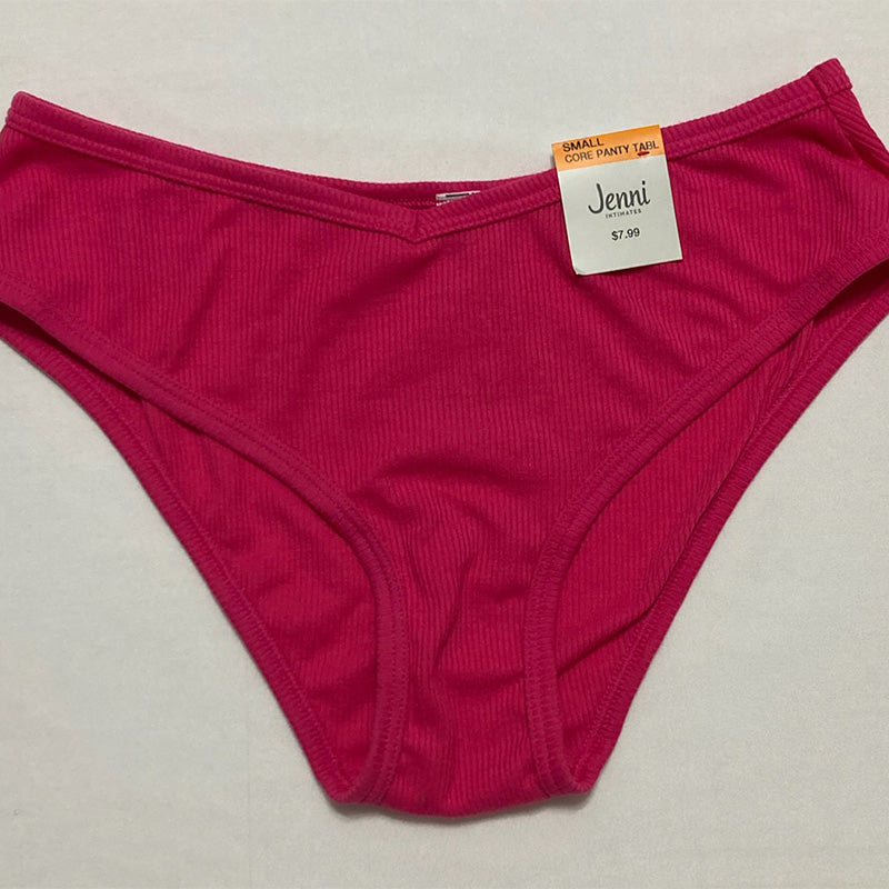Jenni Women's Ribbed Hipster Underwear Fiery Pink S