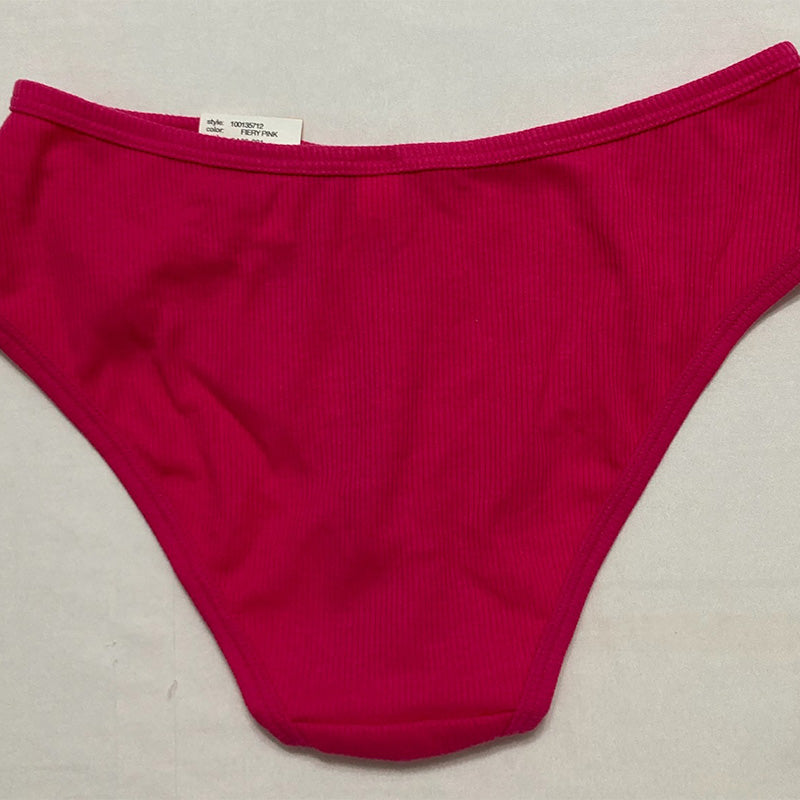 Jenni Women's Ribbed Hipster Underwear Fiery Pink S