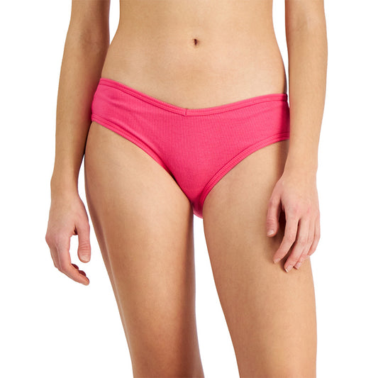 Jenni Women's Ribbed Hipster Underwear Fiery Pink S