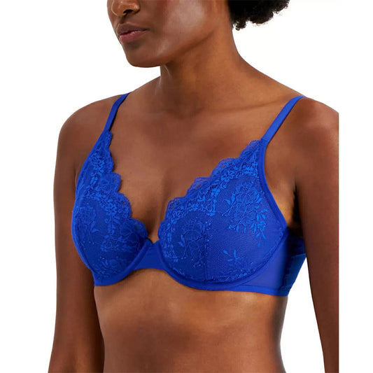 INC  Apex Lace Bra Blue XL