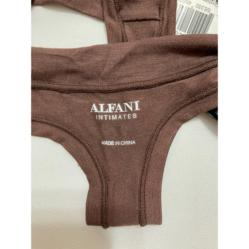 Alfani Ultra Soft Mix-and-Match Thong Underwear Brown XL