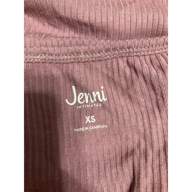 JENNI Ribbed Only Pajama Short-sleeve Shirt Antique Rose XS