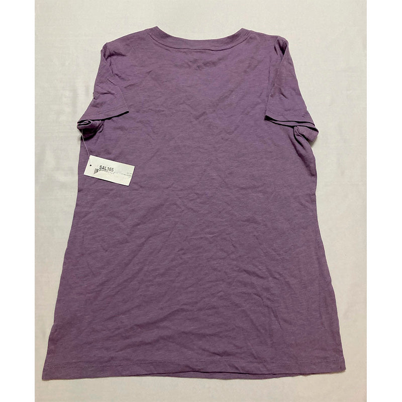 Charter Club Everyday Cotton V-Neck Pajama T-Shirt Purple XS