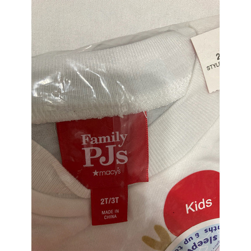 Family Pj Matching Kid's Lil Deer Mix It Set Grey Plaid 2T-3T