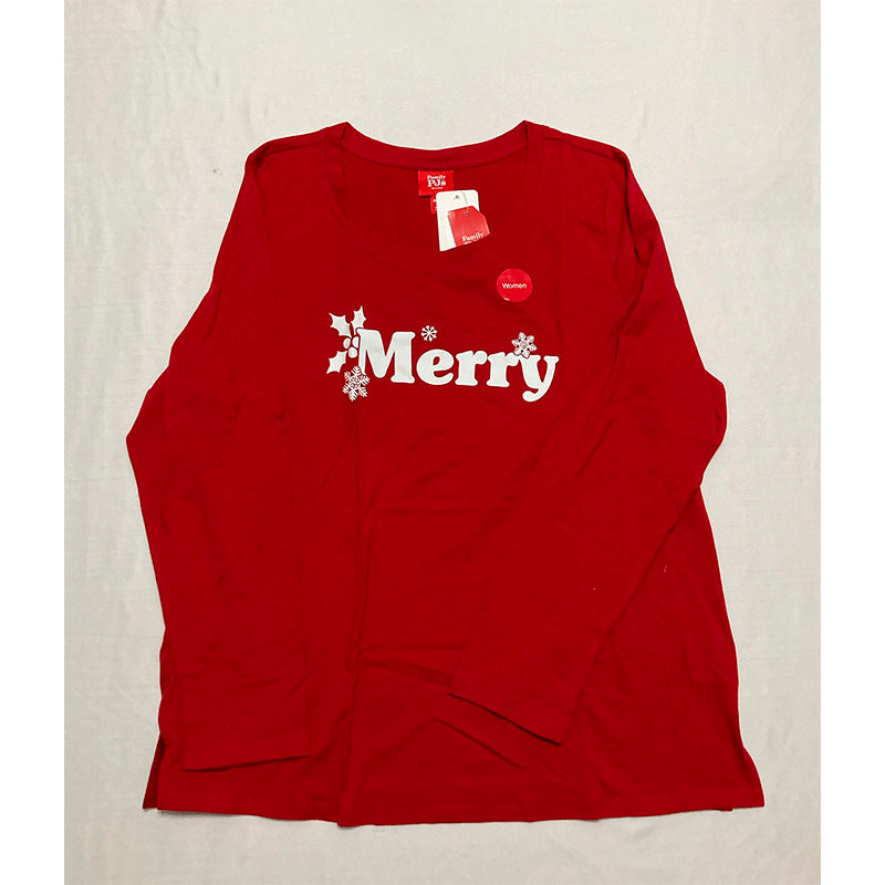 Family Pj Set 2 Piece Top & Pants Red XL