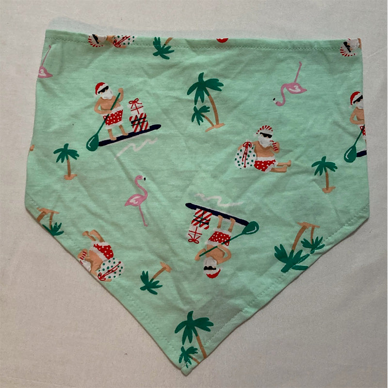 Family Pj Matching Pet Tropical Santa Bandana L/XL