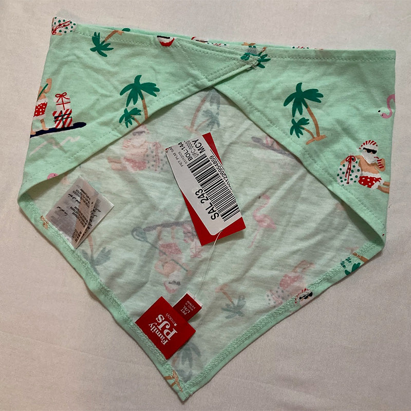 Family Pj Matching Pet Tropical Santa Bandana L/XL