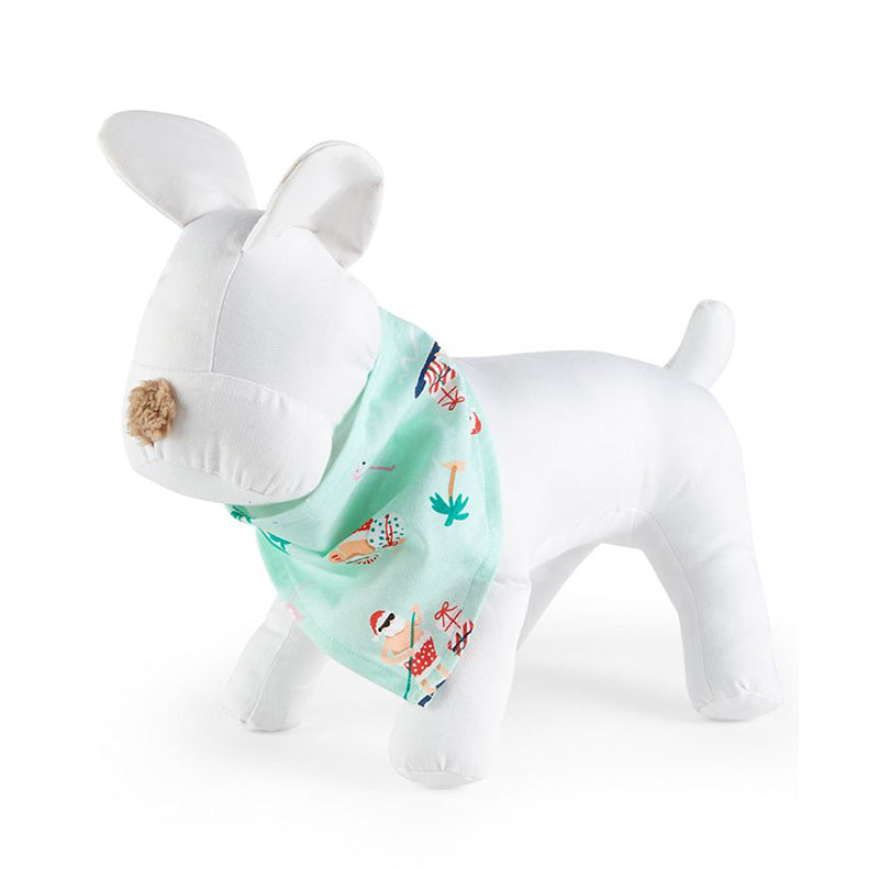 Family Pj Matching Pet Tropical Santa Bandana L/XL